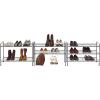 imageSIMPLE HOUSEWARE 3Tier Stackable Mesh Shoe Rack SilverBlack
