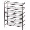 imageSIMPLE HOUSEWARE 3Tier Stackable Mesh Shoe Rack SilverBronze