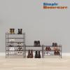 imageSIMPLE HOUSEWARE 3Tier Stackable Mesh Shoe Rack SilverBronze