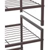 imageSIMPLE HOUSEWARE 3Tier Stackable Mesh Shoe Rack SilverBronze