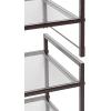 imageSIMPLE HOUSEWARE 3Tier Stackable Mesh Shoe Rack SilverBronze