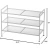 imageSIMPLE HOUSEWARE 3Tier Stackable Mesh Shoe Rack SilverSilver