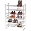 imageSIMPLE HOUSEWARE 3Tier Stackable Mesh Shoe Rack SilverSilver