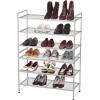 imageSIMPLE HOUSEWARE 3Tier Stackable Mesh Shoe Rack SilverSilver