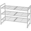 imageSIMPLE HOUSEWARE 3Tier Stackable Mesh Shoe Rack SilverSilver
