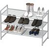 imageSIMPLE HOUSEWARE 3Tier Stackable Mesh Shoe Rack SilverSilver