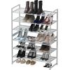 imageSIMPLE HOUSEWARE 3Tier Stackable Mesh Shoe Rack SilverSilver