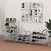 imageSIMPLE HOUSEWARE 3Tier Stackable Mesh Shoe Rack SilverSilver