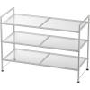 imageSIMPLE HOUSEWARE 3Tier Stackable Mesh Shoe Rack SilverSilver