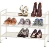 imageSIMPLE HOUSEWARE 3Tier Stackable Mesh Shoe Rack SilverWhite