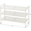 imageSIMPLE HOUSEWARE 3Tier Stackable Mesh Shoe Rack SilverWhite
