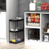 imageSIMPLE HOUSEWARE Standard 3Tier Slim Rolling Storage Cart WhiteBlack