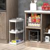 imageSIMPLE HOUSEWARE Standard 3Tier Slim Rolling Storage Cart WhiteWhite