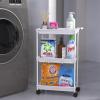 imageSIMPLE HOUSEWARE Standard 3Tier Slim Rolling Storage Cart WhiteWhite