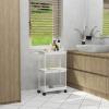 imageSIMPLE HOUSEWARE Standard 3Tier Slim Rolling Storage Cart WhiteWhite