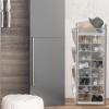 imageSimple Houseware 16 Cube Shoe Stand Tower Rack 8 Tier with Top Shelf and Side Hanging Pockets GrayGray