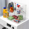 imageSimple Houseware 2 Pack Stackable Large Wide Entry Basket Bin White 17InchWhite