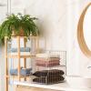 imageSimple Houseware 2 Pack Stackable Large Wide Entry Basket Bin White 17InchWhite