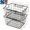 imageSimple Houseware 2 Pack Stackable Single Wire Basket 115 x 15 x 75 inBlack