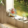 imageSimple Houseware 2 Pack Stackable Single Wire Basket 115 x 15 x 75 inBlack