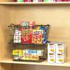 imageSimple Houseware 2 Pack Stackable Single Wire Basket 115 x 15 x 75 inBlack