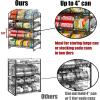 imageSimple Houseware 2 Tier Stackable Can Rack Silver 2 PackBlack