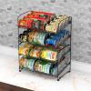 imageSimple Houseware 2 Tier Stackable Can Rack Silver 2 PackBlack