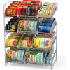 imageSimple Houseware 2 Tier Stackable Can Rack Silver 2 PackSilver
