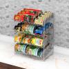 imageSimple Houseware 2 Tier Stackable Can Rack Silver 2 PackSilver