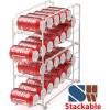 imageSimple Houseware 2PK Front Loading Tall skinny Can Dispenser ChromeWhite