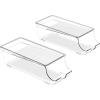 imageSimple Houseware 2Pack FrontLoading Beverage Soda Can Organizer Dispenser Clear2 Pack