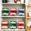 imageSimple Houseware 2Pack FrontLoading Beverage Soda Can Organizer Dispenser Clear4 Pack