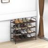 imageSimple Houseware 2Tier Shoe Rack Storage Organizer GreyBronze