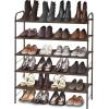 imageSimple Houseware 2Tier Shoe Rack Storage Organizer GreyBronze