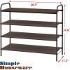 imageSimple Houseware 2Tier Shoe Rack Storage Organizer GreyBronze