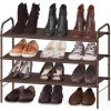 imageSimple Houseware 2Tier Shoe Rack Storage Organizer GreyBronze
