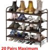 imageSimple Houseware 2Tier Shoe Rack Storage Organizer GreyBronze