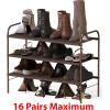 imageSimple Houseware 2Tier Shoe Rack Storage Organizer GreyBronze