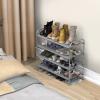 imageSimple Houseware 2Tier Shoe Rack Storage Organizer GreyGrey