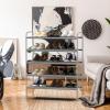 imageSimple Houseware 2Tier Shoe Rack Storage Organizer GreyGrey