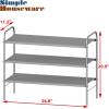 imageSimple Houseware 2Tier Shoe Rack Storage Organizer GreyGrey