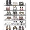 imageSimple Houseware 2Tier Shoe Rack Storage Organizer GreyGrey