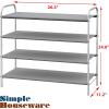 imageSimple Houseware 2Tier Shoe Rack Storage Organizer GreyGrey