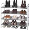imageSimple Houseware 2Tier Shoe Rack Storage Organizer GreyGrey