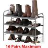 imageSimple Houseware 2Tier Shoe Rack Storage Organizer GreyGrey