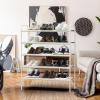 imageSimple Houseware 2Tier Shoe Rack Storage Organizer GreyWhite