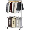 imageSimple Houseware 3 Bags Laundry Sorter with Extensible Clothes Hanging RodMulti