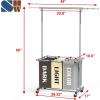 imageSimple Houseware 3 Bags Laundry Sorter with Extensible Clothes Hanging RodMulti