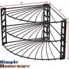 imageSimple Houseware 3Tier Counter Corner Shelf Organizer SilverBronze