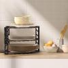 imageSimple Houseware 3Tier Counter Corner Shelf Organizer SilverBronze